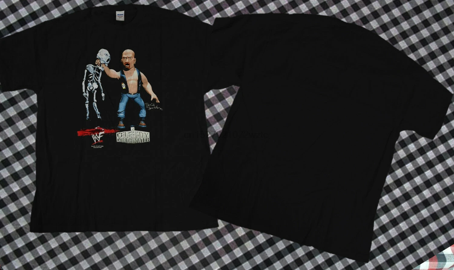 Stone Cold Стива Остина Vtg США 1998 MTV знаменитостей Deathmatch футболка WWF REPRIN | Мужская