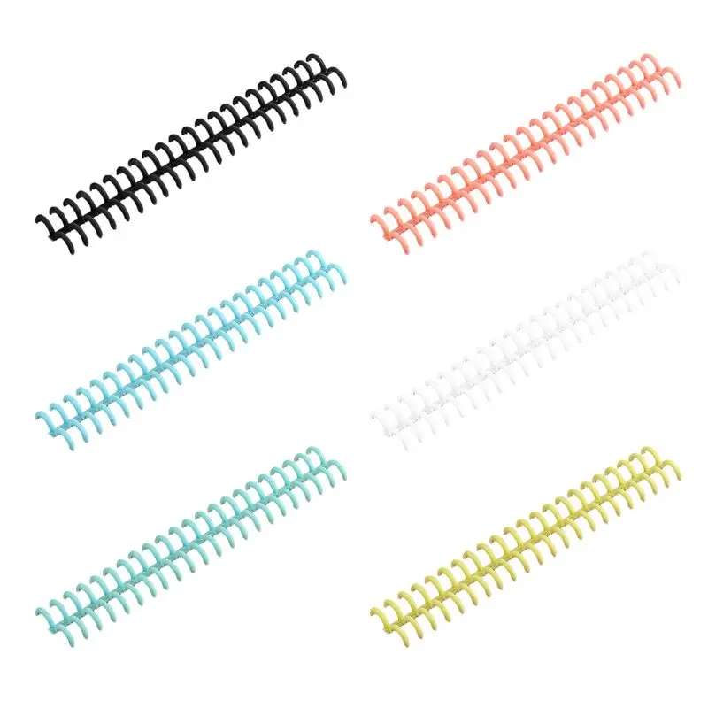 

10pcs Plastic Loose Leaf Link Spiral Circles Binder Ring for 30 Holes Notebook 090F