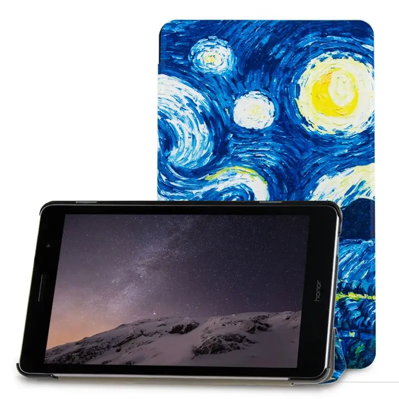 Чехол Funda для 2017 Huawei MediaPad T3 8 0 чехол из искусственной кожи с подставкой и KOB L09 Honor Play