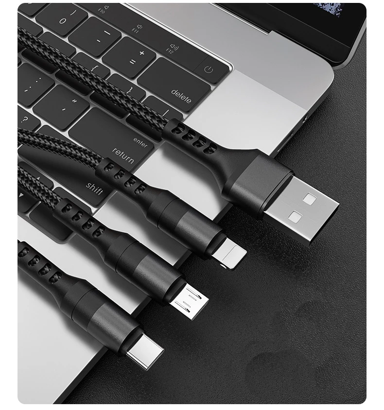 3in1 USB кабель для передачи данных iPhone быстрое зарядное устройство зарядки