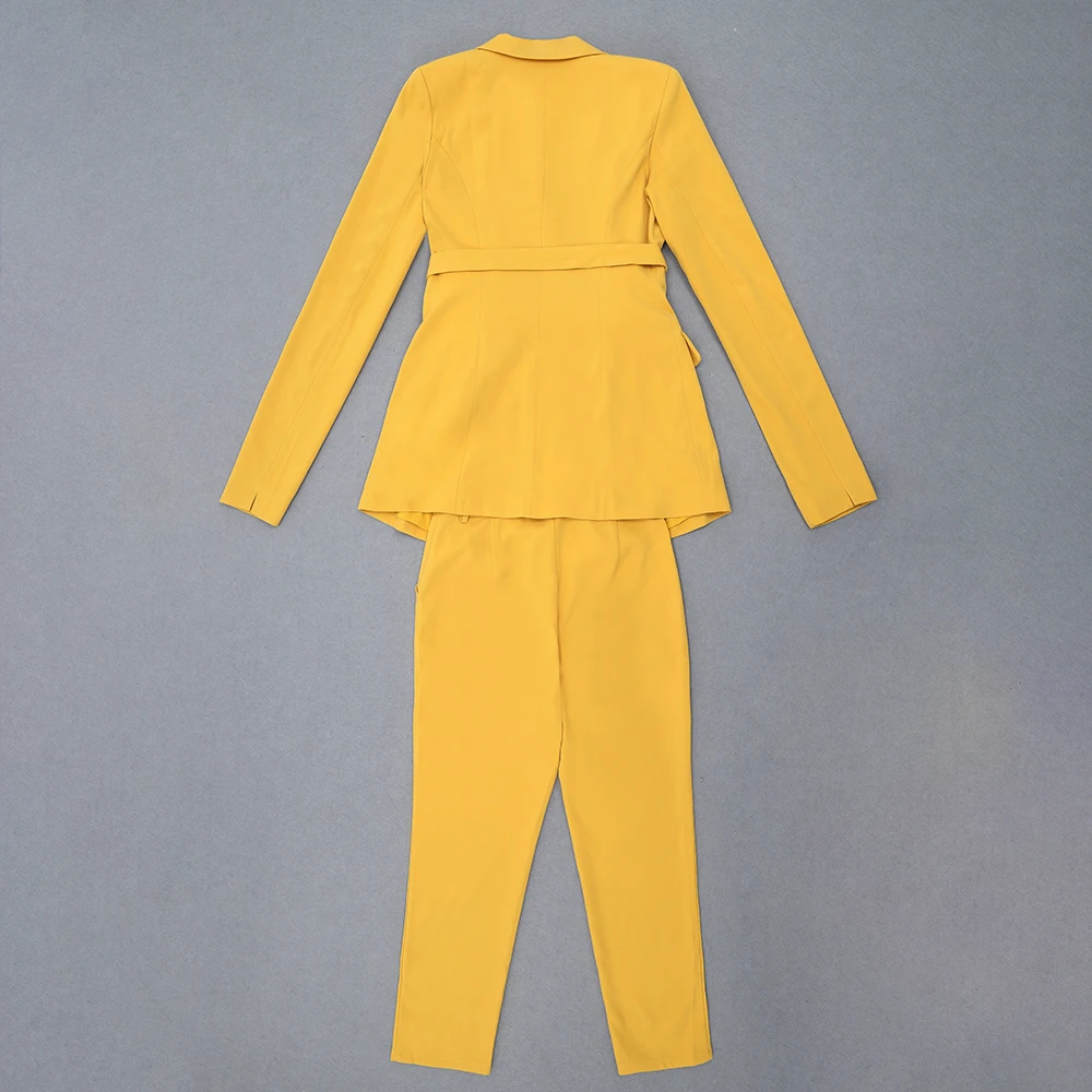 Женский офисный костюм оранжевый деловой из двух предметов вечерние костюмы для