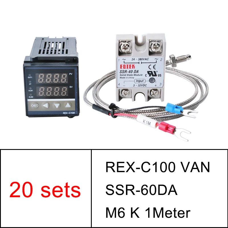 

20 наборов (стандартный регулятор температуры + SSR 60DA + K-Type)
