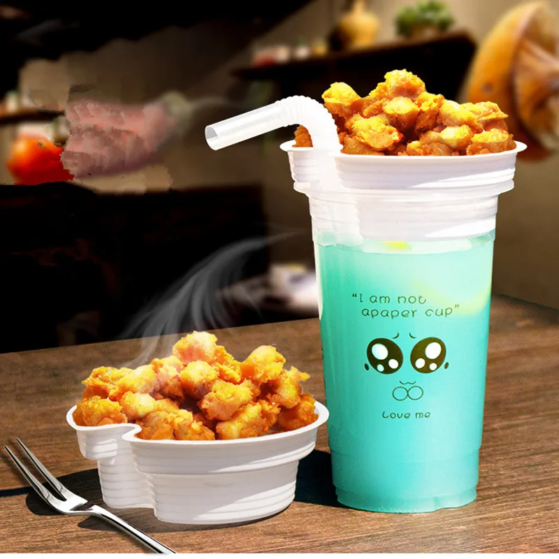 50 шт. высококачественные креативные прозрачные пластиковые чашки тарелка для