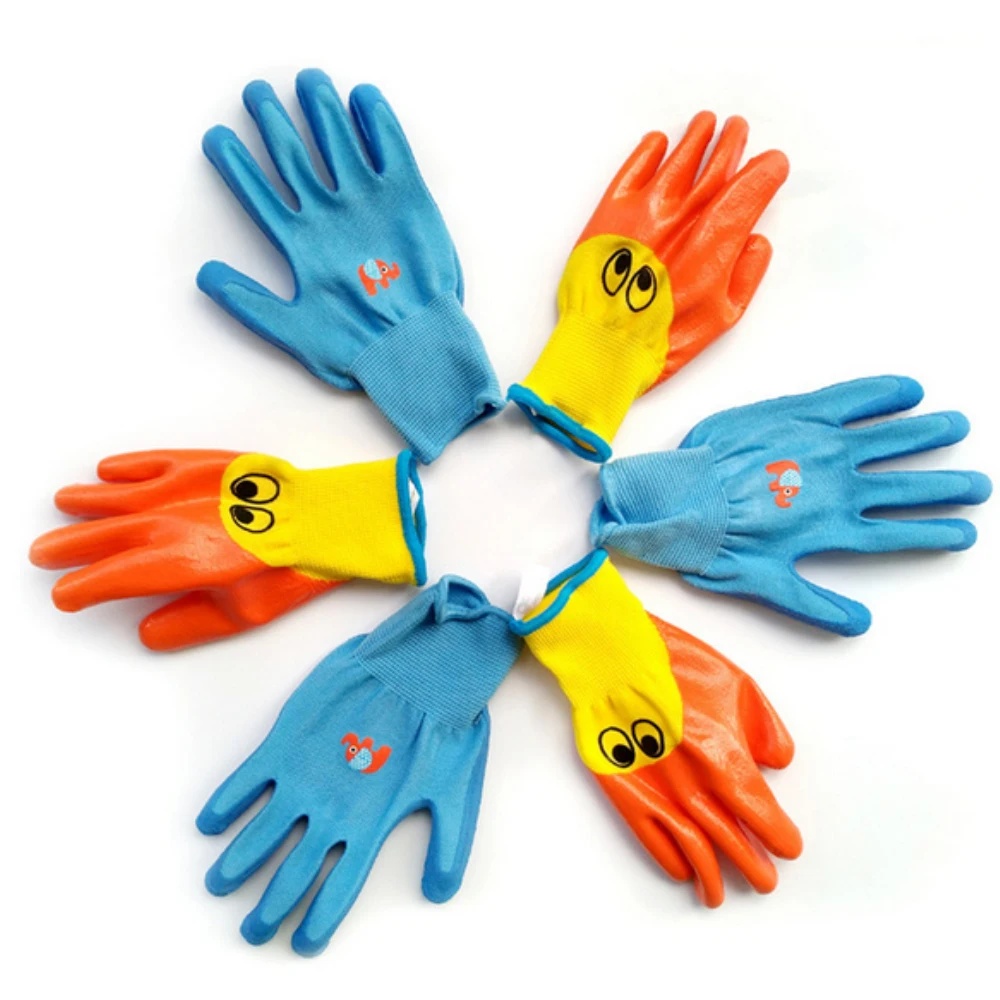 

1Pair Kids Gloves Latex Gardening Gloves Work Gloves Protect Gloves Gardening Protective Gears Multifunctional Use