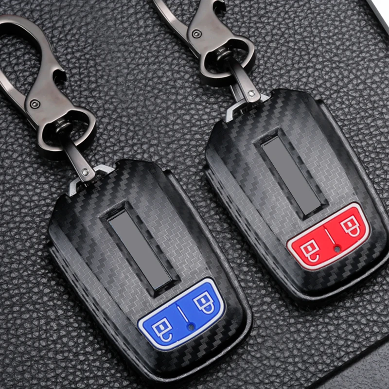 

Carbon Fiber+Silicone Car Remote key Cover Case For Isuzu New Isuzu D-MAX dmax d max MU-X mux Truck 2015 2018 2019 Accessories