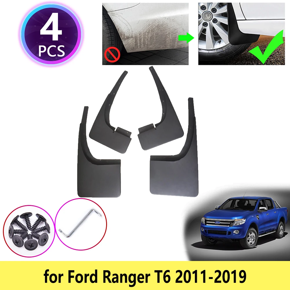 for Ford Ranger T6 2011 2012 2013 2014 2015 2016 2017 2018 2019 Mudguards Mudflap Fender Mud Flaps Guards Splash Car Accessories