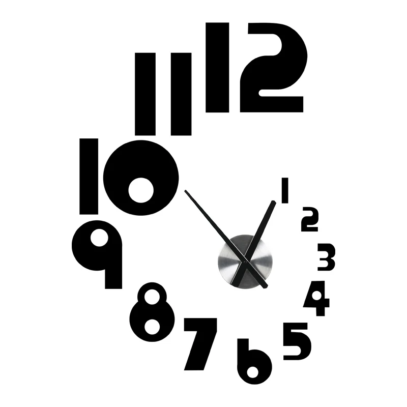 

Creative Numbers DIY Wall Clock Watch Modern Design Wall Watch for Living Room Home Decor Acrylic Clock Wall Mirror Stickers WF