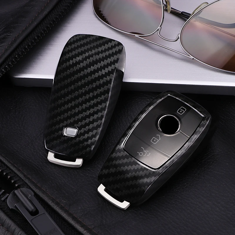 Carbon Fiber PC Car Key Cover Shell Case For Bmw New 1 3 4 5 6 7Series F10 F20 F30 Smart 3/4 Buttons Keychain Protection | Автомобили и