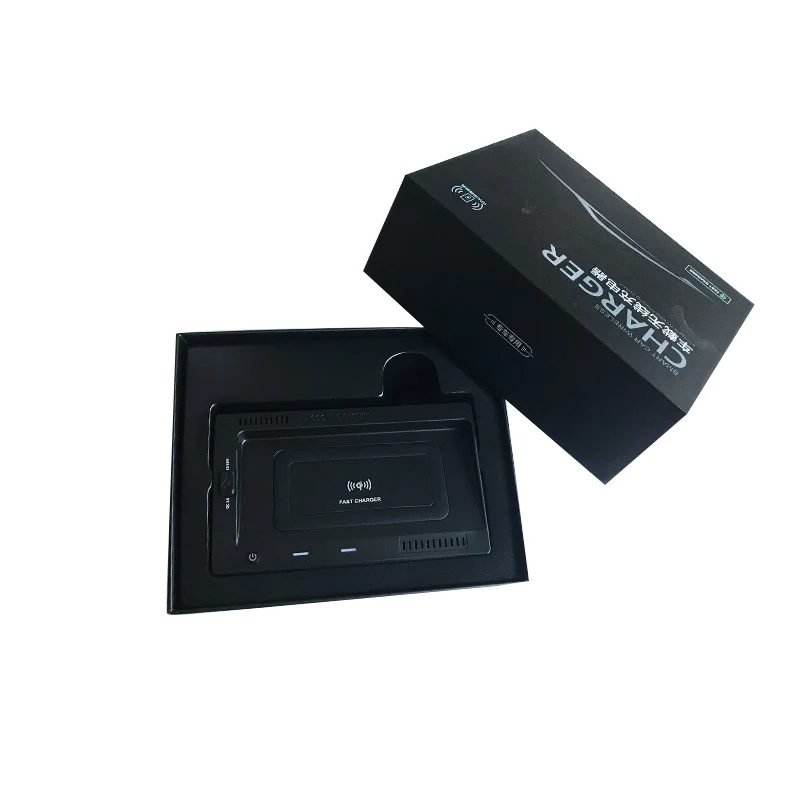 car qi wireless charging phone charger wireless mobile charger fast charging plate accessories for vw teramont 2017 2018 10w free global shipping