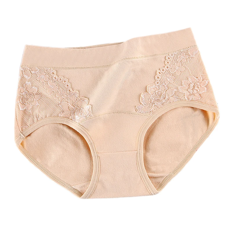 

3Pcs/lot Mid Waist Panties Women Breathable Cotton Underwear Ladies Lace Seamless Briefs Sexy Girls Slimming Underpants Lingerie