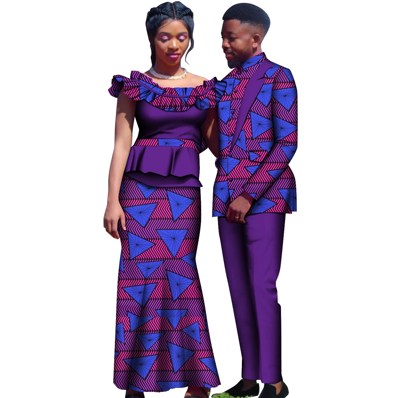 

special link african couple lover clothes women skirts set dress man pants sets
