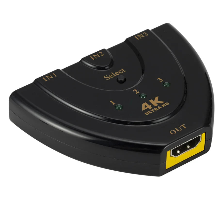 Grwibeou 4K * 2K 3 в 1 из Порты и разъёмы концентратор HDMI переключатель с пультом