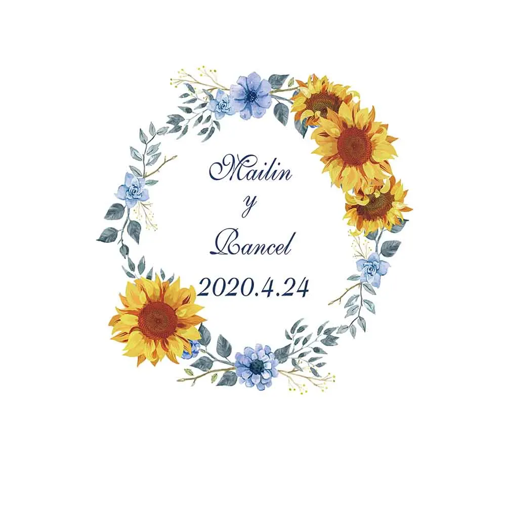 Фоны Allenjoy для свадебной фотосъемки с изображением цветов в золотой рамке на День