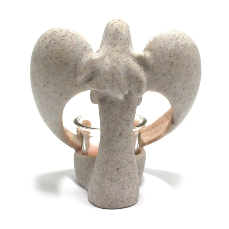 

Creative Resin Angel Figurines Candlestick Handmade Crafts Candle Holder Decor 87HA