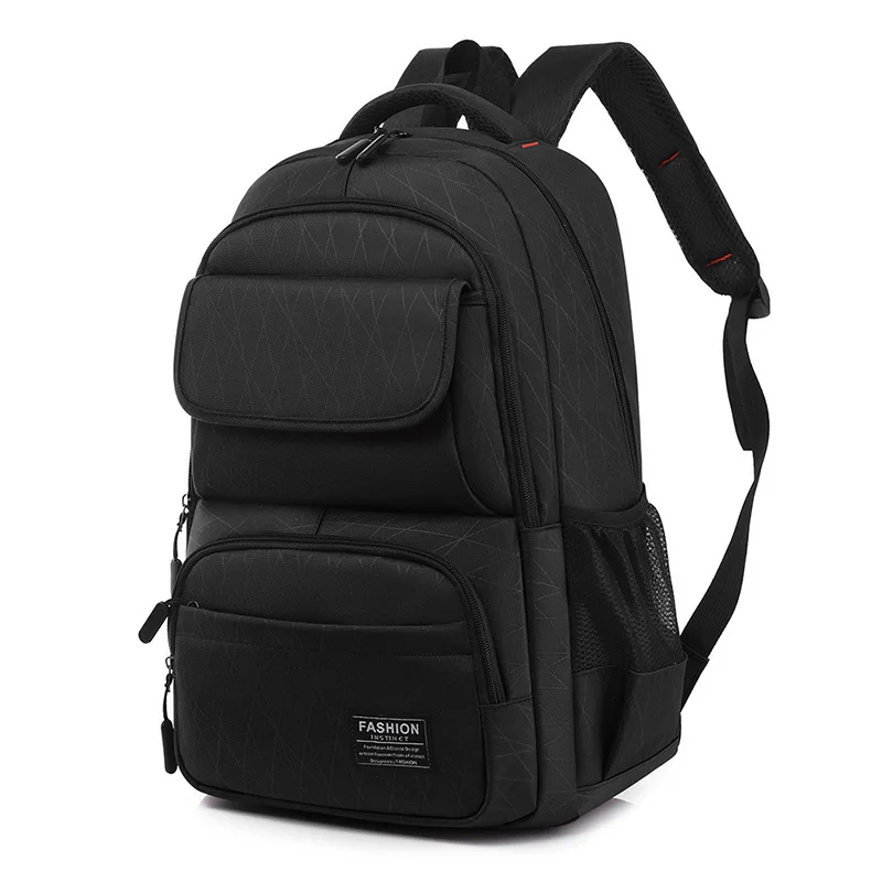 

Large Capacity Backpack for Men Nylon Black Teenage Boys School Bags