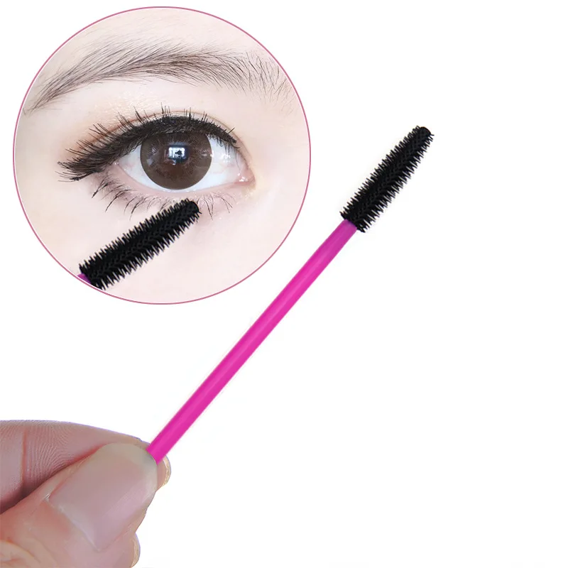 HOT 50 pcs Disposable Silicone Gel Eyelash Brush Comb Mascara Wands Eye Lashes Extension Tool Professional Beauty Makeup | Красота и