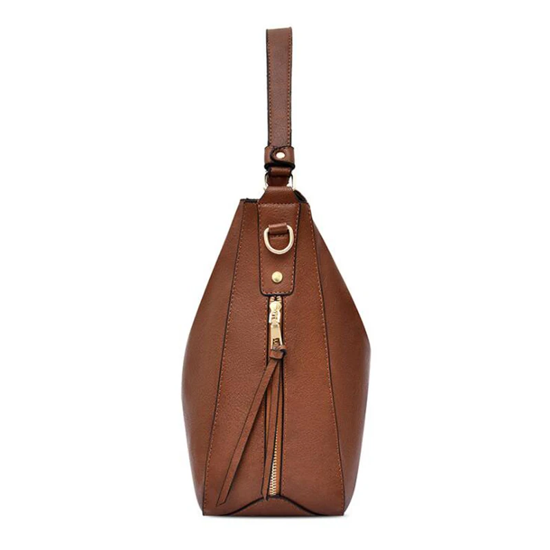 

Women Fashion Simple Leather Single Shoulder Bags Messenger Tassels Large Capacity Luxury Women New Bags Totes