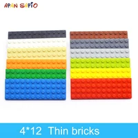 Блоки для Детского конструктора тонкие, 4 х12 точек, совместимые с брендом, 10 шт., 3029