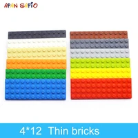 10pcs diy building blocks thin figures bricks 4x12 dot educational creative compatible with brand plastic toys for children 3029