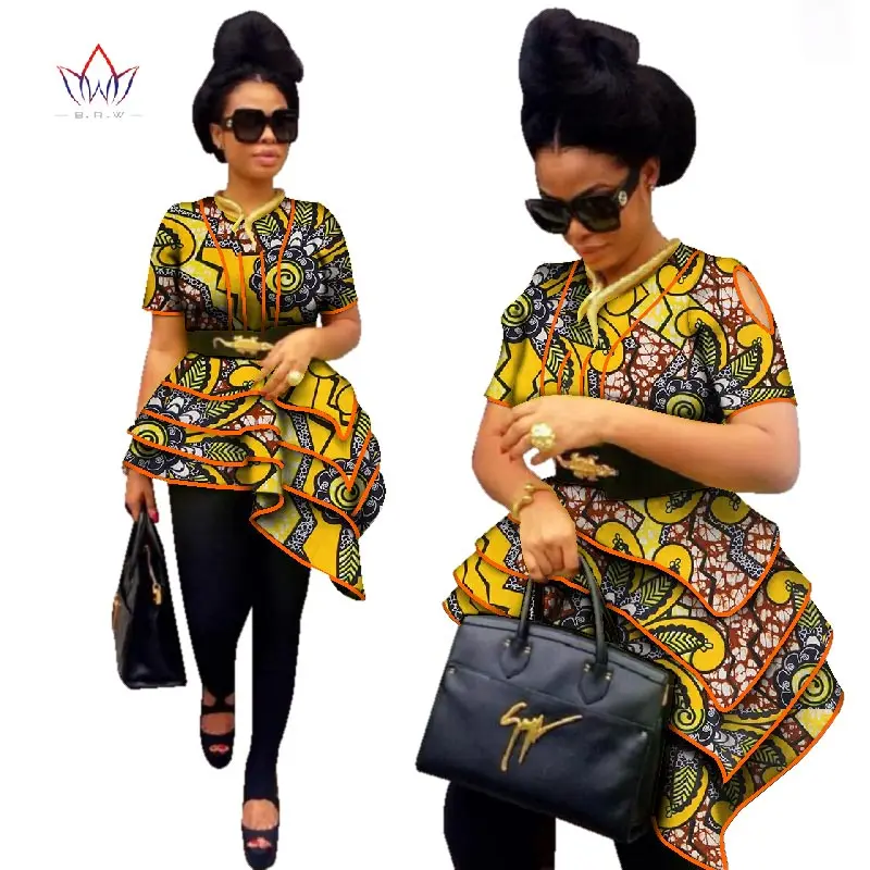 BRW Africa Style Women Modern Fashions Womens Tops Dashiki African Print Tops Shirt Plus Size M-6XL Women Clothing WY2576 - Цвет: 15