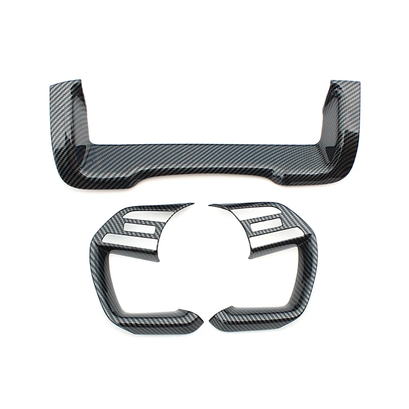 

For Hyundai Tucson 2021 2022 Car Steering Wheel Button Decor Cover Dashboard Dash Frame Trim Carbon Fiber Accessories
