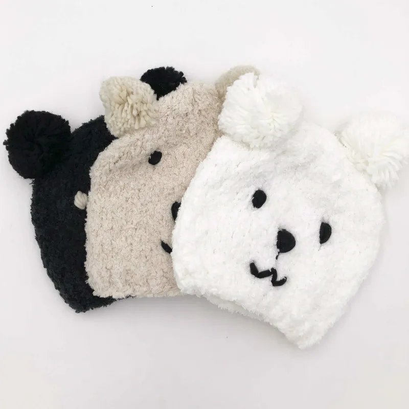 Зимние вязаные шапки для маленьких девочек и мальчиков 6 36 м|Мужская Skullies &