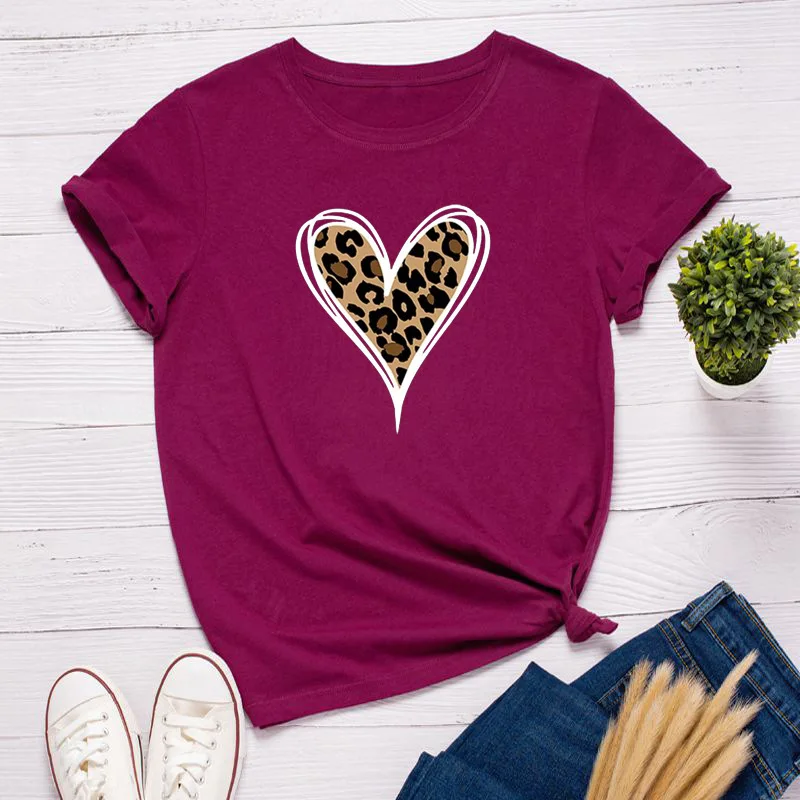 S 5XL летнее платье размера плюс для женщин пикантные в виде леопардовых сердец ко