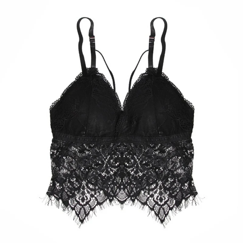 

Бюстгальтер женский кружевной, пикантное нижнее белье со съемной чашкой, бюстгальтер-труба с красивой спиной, из дышащего материала