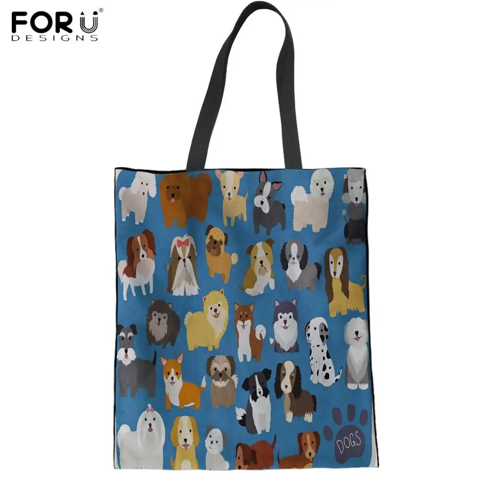 FORUDESIGNS Экологичная Холщовая Сумка для покупок, Повседневная многоразовая сумка через плечо, женская льняная Сумка-тоут с принтом медсестры - Цвет: ZBH375Z22