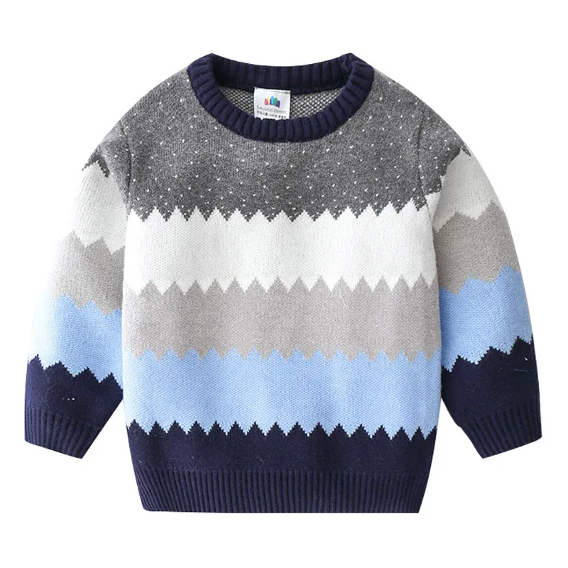 

Baby clothes Sweater round Neck Autumn Winter Boys' Pullover Knitting Shirt Children's Clothing toddler striped sweater 2-10Y