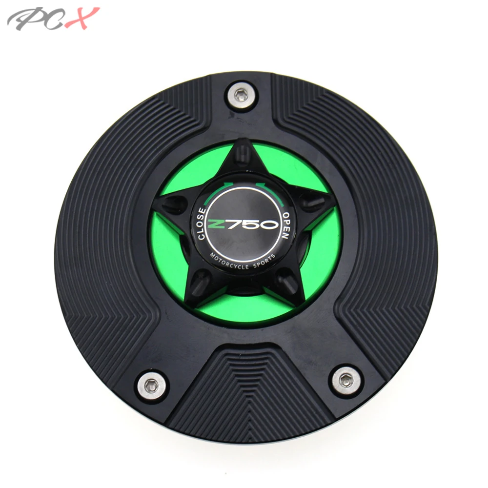 

Z750 Gas Fuel Tank Cap for KAWASAKI Z 750 2007-2012 Motorcycle CNC Quick Release Cover