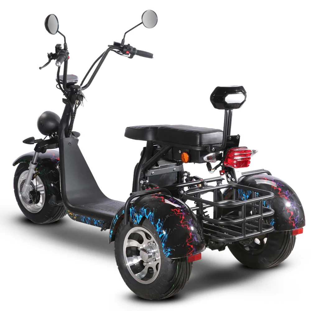 

Hot sale 2000W brushless Citycoco Adult off road Electric Motorcycle Scooter elektro scooter 3 wheel fat fire with EEC/COC