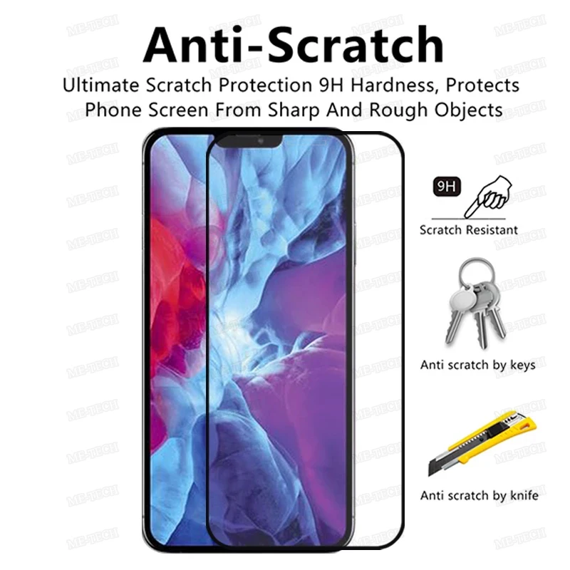 Оптовая продажа 100 шт. для iPhone 12 mini Pro max полное покрытие закаленное стекло Защита