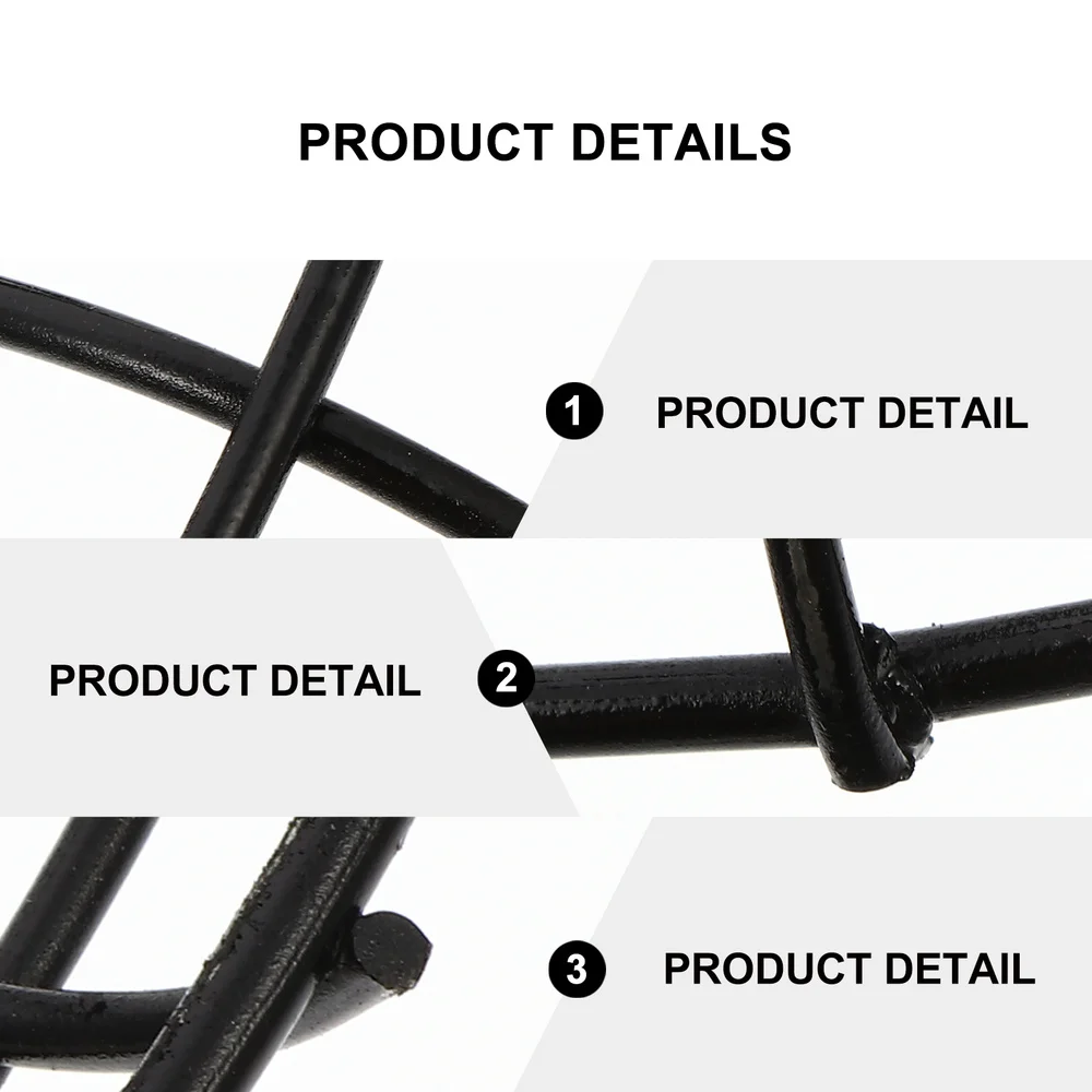 

3pcs Round Wreath Hanging Loop Iron Flower Frame Decor for Home Garden