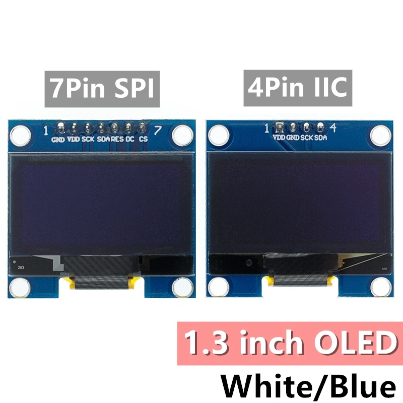 Модуль O LED SPI/IIC I2C, 1,3 дюйма, белый/синий цвет, 1,3x64, 1,3 дюйма