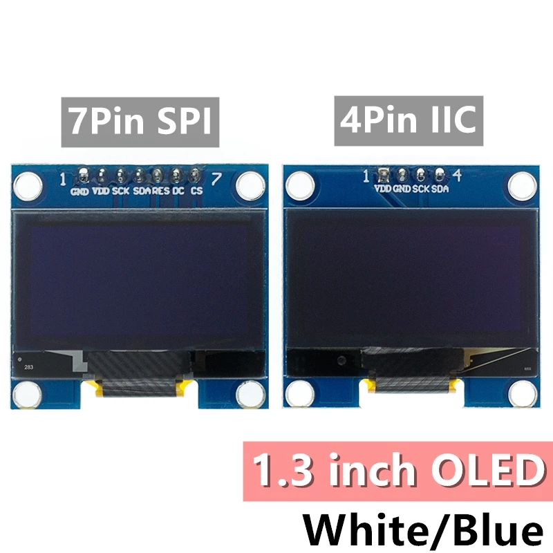 Светодиодный модуль OLED 1 3 дюйма шт. белый/синий SPI/IIC I2C цвет связи 128X64 ЖК-дисплей -