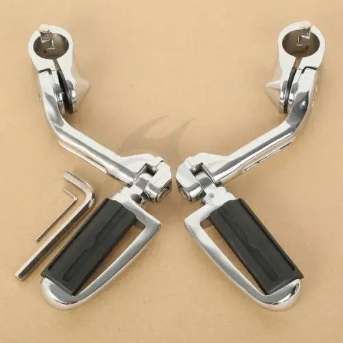 

Motorcycle 32mm 1 1/4" Long Angled Highway Engine Guard Footpeg For Harley Touring Electra Glide