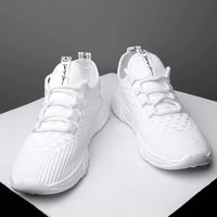 flying knit mens shoes trend fashion all match mens casual shoes sneakers lightweight comfortable tennis non slip shoes
