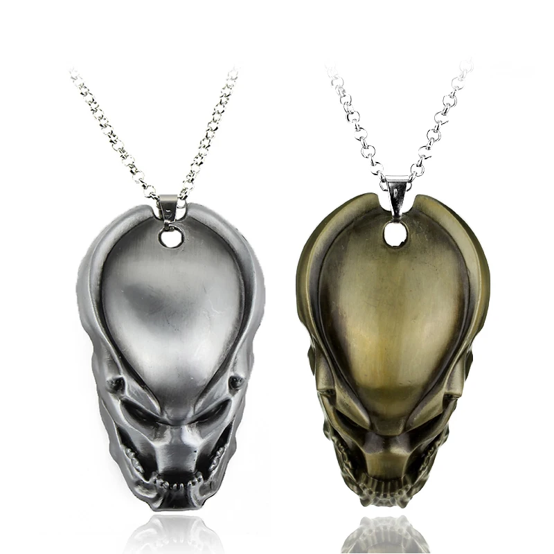Популярное ожерелье AVP Alien s Маска хищника из металлического сплава герои для