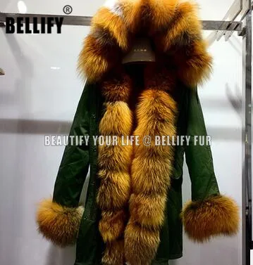 Европейская и американская брендовая парка с подкладкой из натурального