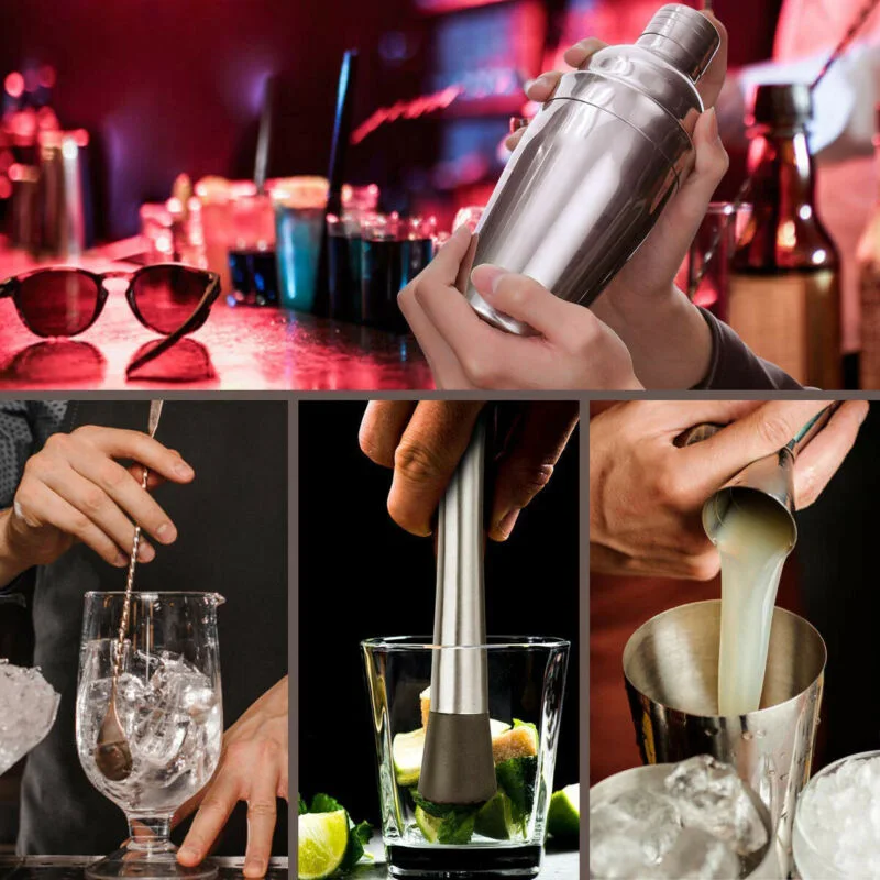 

22PCS Cocktail Shaker Set Drink Maker Mixer Tool Martini Bartender Kit SET