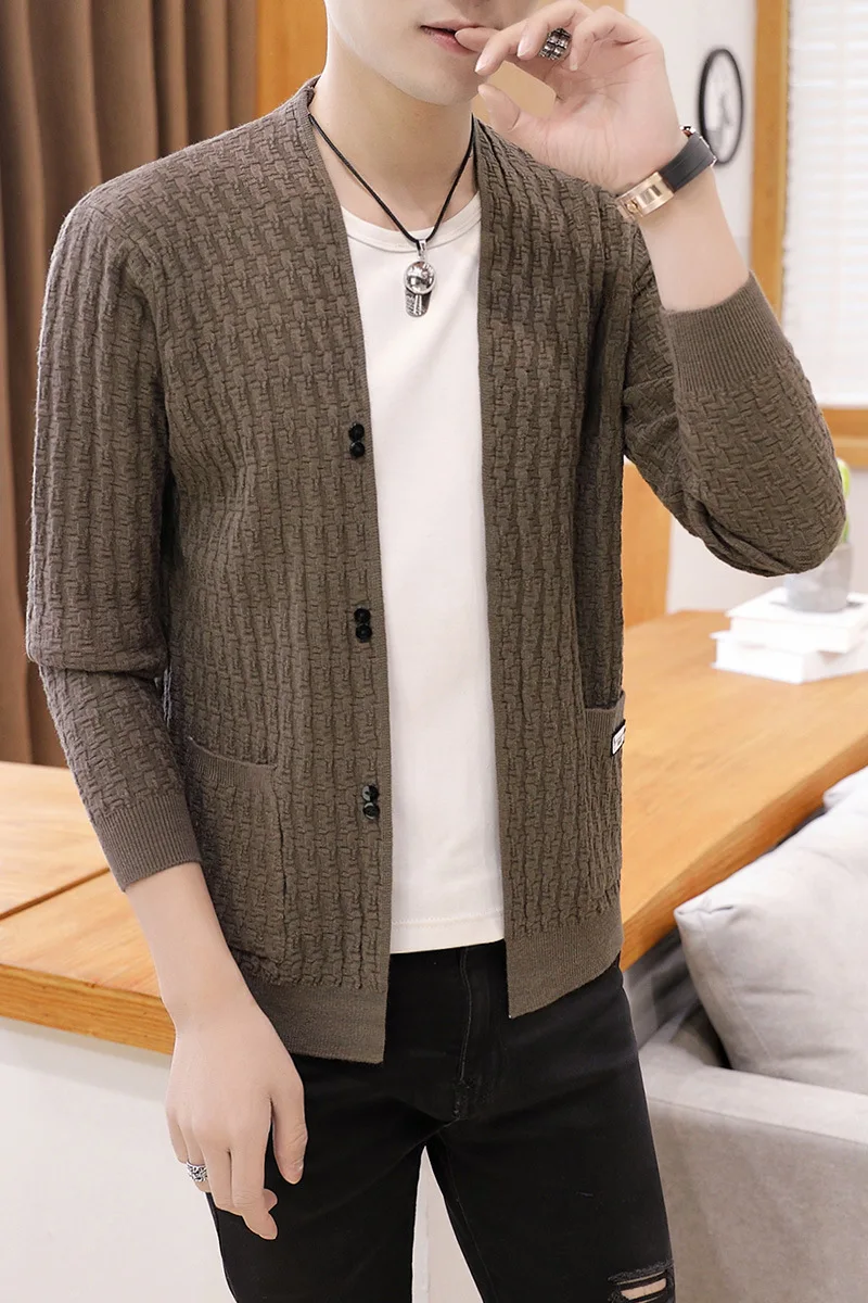 

L Autumn and Winter New Style Sweater Cardigan Men Short Blouse