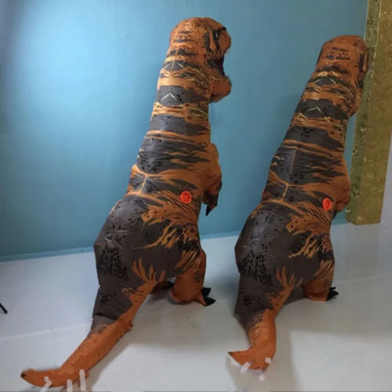 Надувной костюм динозавра T-Rex для взрослых и детей забавный наряд на Хэллоуин