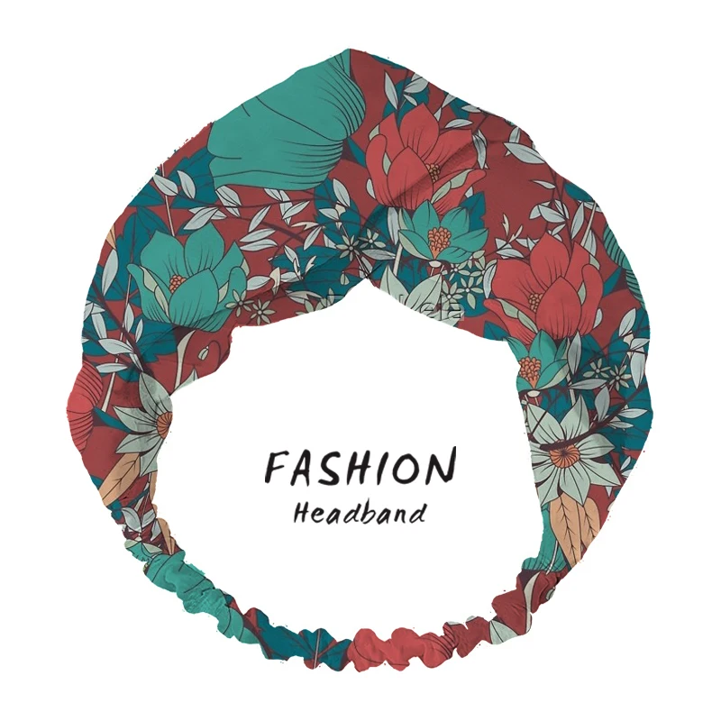 

2020 Bohemian Hair Accessories Women Larry Stylinson Print Headband Bandanas Turban Cross Hair Band Stretch Hairband Scrunchies