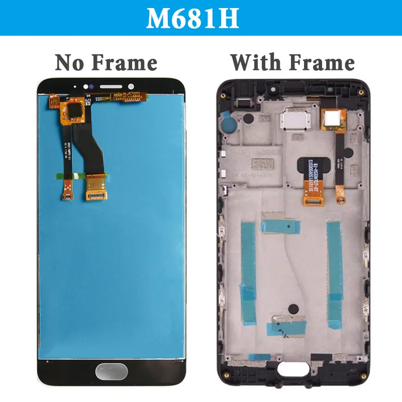 Оригинальная рамка lcd для Meizu M3 Note L681H M681H ЖК дисплей Экран дисплея Замена Digiziter