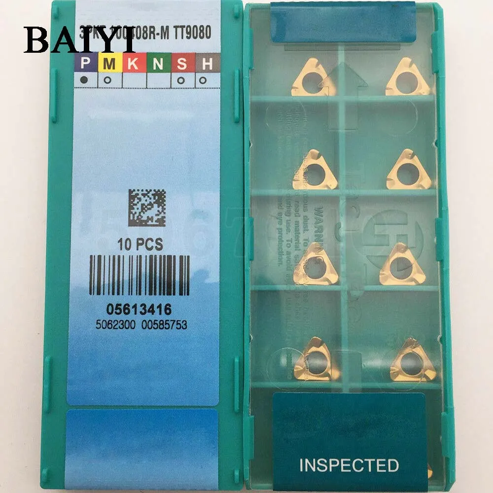 10 шт. карбидные вставки внешние токарные инструменты 3PKT100408R 3PKT150508R M TT9080 токарный