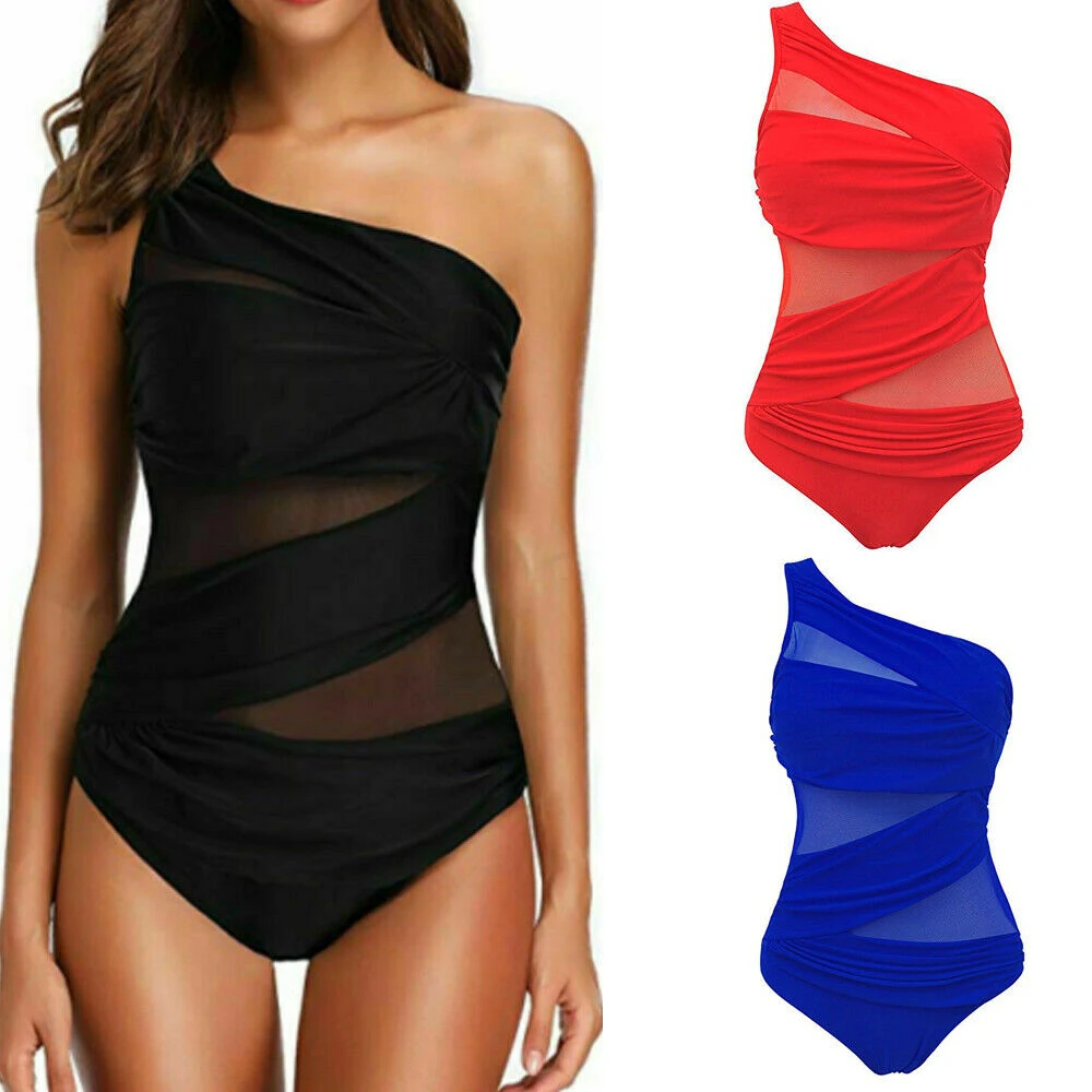 

Richkeda Store New 2021 Plus Size Women's Swimsuit Sexy One Piece Mesh Bikini Push-up Swimsuit Bathing Suit Swimwear Swimming