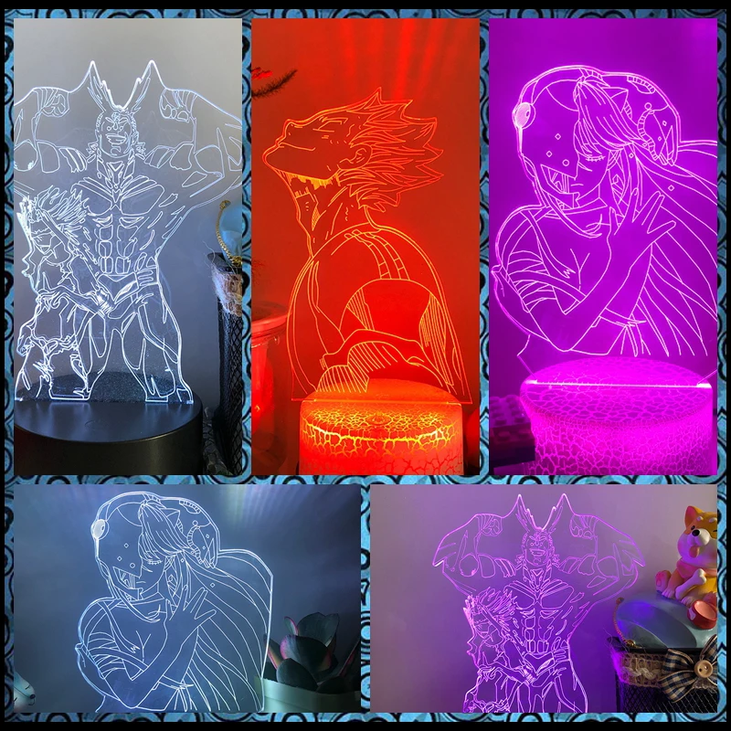 

Anime Series Elf Boy LED Seven Color Touch Creative 3D Night Light Personality Acrylic Cartoon Strange Table Lamp Christmas Gift