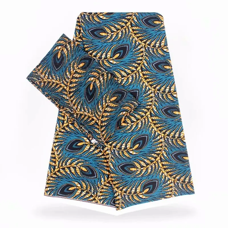

new arrival Popular Wax fabric Top Quality Vintage Silk wax cloth African Wax Prints Fabric 4+2yards/lot for Party Dress