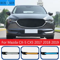 2pcs drl led daytime running light with yellow turning signal night blue fog lamp for mazda cx 5 cx5 2017 2018 2019